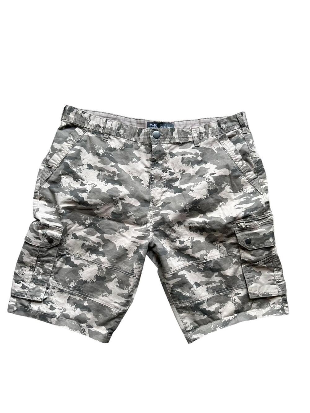 Cargo Camo Shorts Mens Size 40 Military Utility Y2K Streetwear Skater